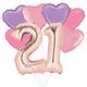 Premium Happy 21 Balloon Bouquet, 8pc